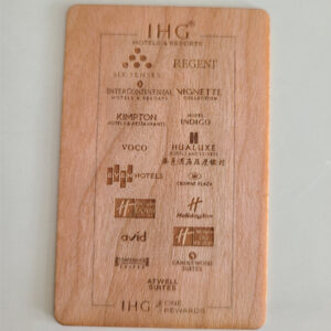 Eco Custom Laser Printed Cherry Wood Access Key with Ultralight C 50pF NFC Chip - Image 2