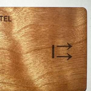 Eco Custom Laser Printed Cherry Wood Access Key with Ultralight C 50pF NFC Chip